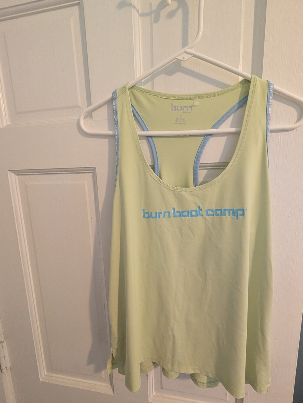 BURN Women's Light Green Racerback Tank